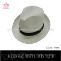 Sombreros promocionales de papel blanco sombreros fedora baratos con diseño personalizado logo